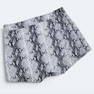Cloud Ten Snakeskin Print Shorts Skort Vegan Faux Leather Size Medium